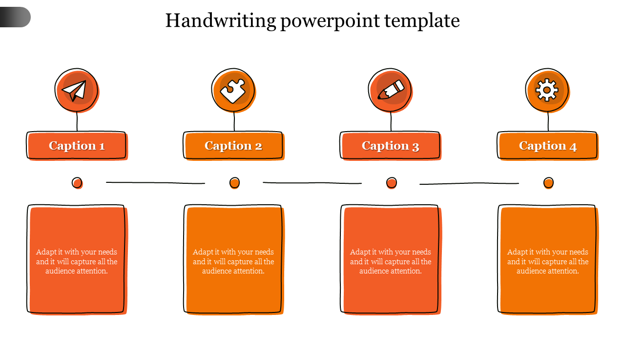 handwriting powerpoint template-Orange